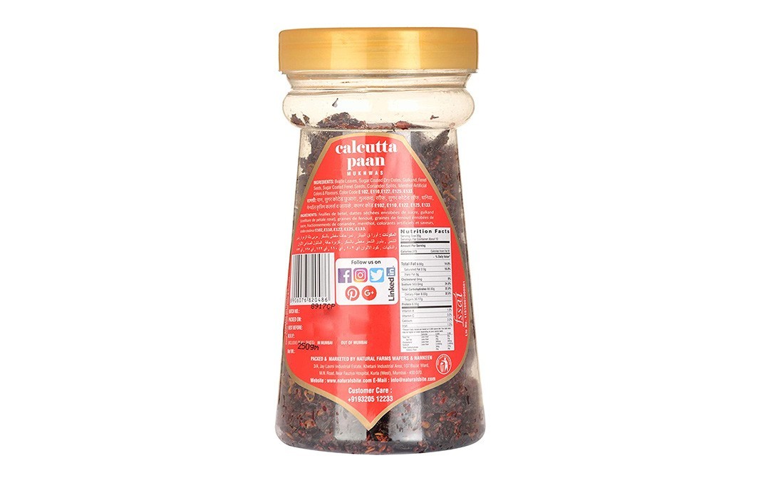 Natural's Bite Calcutta Paan Mukhwas    Jar  250 grams